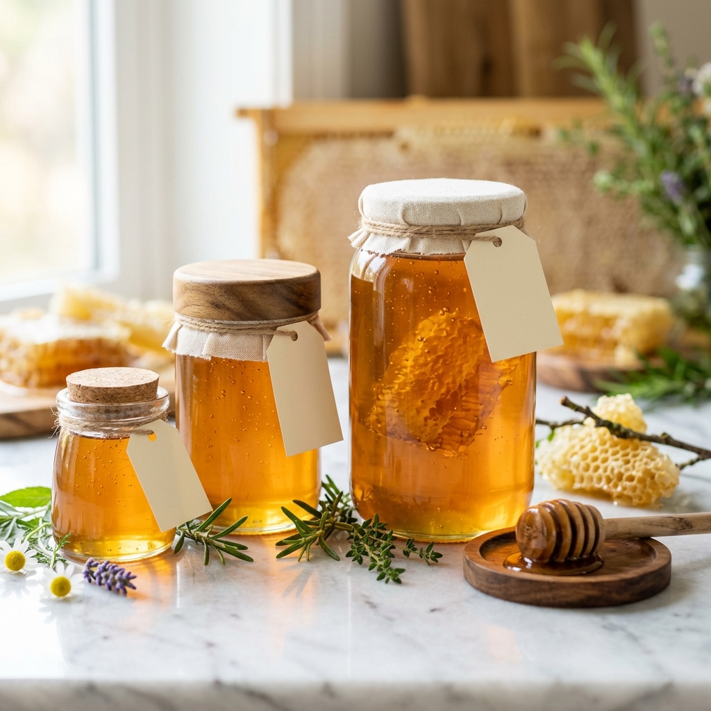Pure Raw Honey Jar